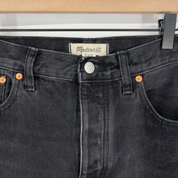 Madewell Low Slung Straight Jeans in Kent Wash Black Size 28 - Picture 7 of 10